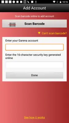 Garena Authenticator android App screenshot 0